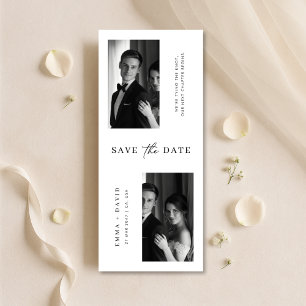 Reserva La Fecha Tipografía Minimalista Moderna Bookmark Foto Boda