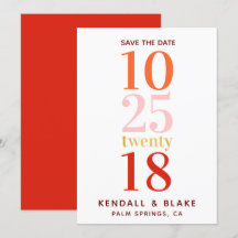 Tipografía Minimalista roja, Naranja y rosa