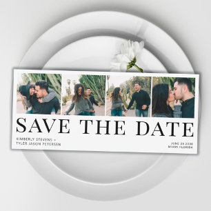 Reserva La Fecha Tipografía moderna 4 boda de fotos