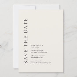 Reserva La Fecha Tipografía Moderna Bodas Elegantes Beige