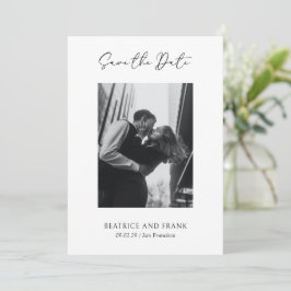 Reserva La Fecha Tipografía moderna Foto Boda elegante