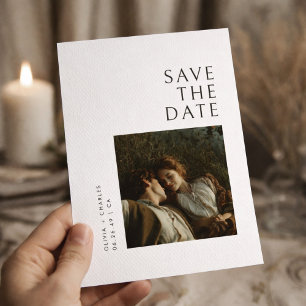 Reserva La Fecha Tipografía Moderna Foto Boda Save the Date