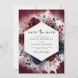 Reserva La Fecha Tipografía romántica Boda de Borgoña