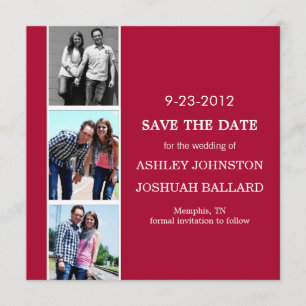 Reserva La Fecha Tiras de fotos rojas Salven la fecha invita