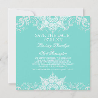 Reserva La Fecha Toile Damask Remolino Save the Dates