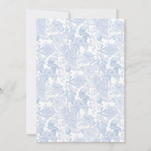 Reserva La Fecha Toile floral victoriano en azul de Wedgewood