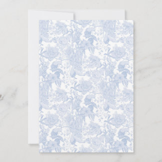 Reserva La Fecha Toile floral victoriano en azul de Wedgewood