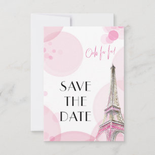 Reserva La Fecha Torre Eiffel Rosa París Sweet 16