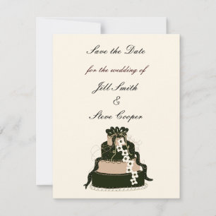 Reserva La Fecha Torta De Boda De Chocolate Save the Date