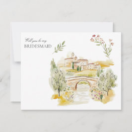 Reserva La Fecha Toscana acuarela Italia Bridesmaid