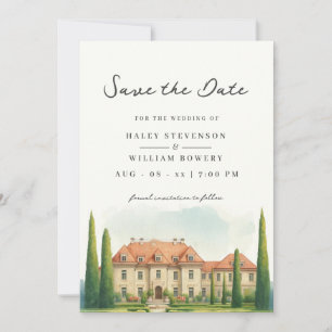 Reserva La Fecha Toscana Acuarela Italia Villa Boda de Destino