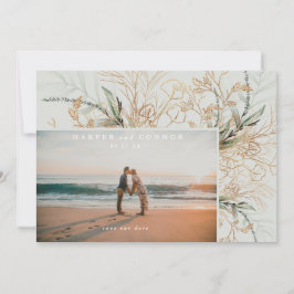 Reserva La Fecha Tranquilo Eucalyptus Green Breezy Sea Glass Photo