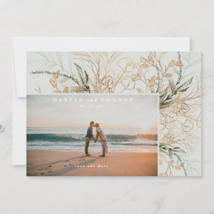 Reserva La Fecha Tranquilo Eucalyptus Green Breezy Sea Glass Photo