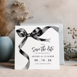 Reserva La Fecha Trendy Black Bow Graduation<br><div class="desc">Announce your big day in style with our graduation save the date cards, showcasing a watercolor black ribbon tied into a beautiful bow. Personalize with ease and choose a digital download for a perfect mix of modern and classic. Add these to your celebration stationery and make sure your loved ones...</div>