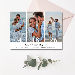 Reserva La Fecha Tres bodas de Collage de fotos salvan la fecha