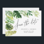 Reserva La Fecha Tropical acuarela floral guardar la fecha<br><div class="desc">Hermoso Tropical moderno acuarela floral guardar la fecha. Texto con letra hermosa. Parte de una colección de celebración de boda de verano.</div>