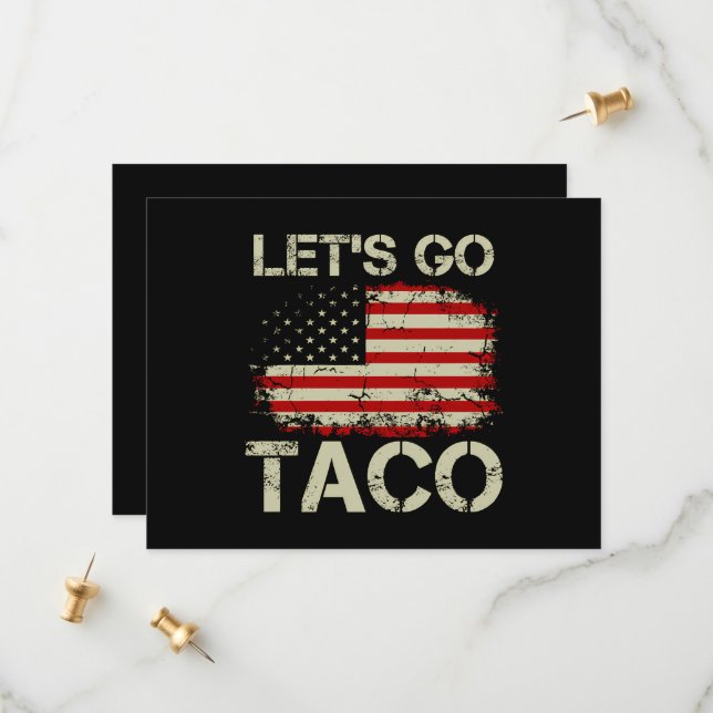 Reserva La Fecha Trump Siempre se Rajó Vámonos Taco (Anverso/Reverso In Situ)