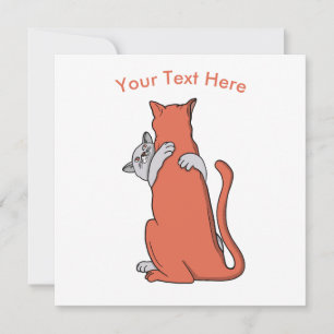 Reserva La Fecha Tu texto aquí dos gatos abrazan la amistad