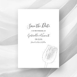 Reserva La Fecha Tulip Sketch Spring Wedding Guardar la fecha
