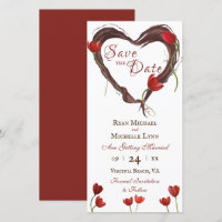 Tulipanes rojos, Wreath del corazón del amor con B