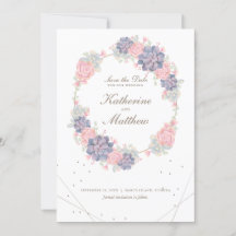 Tumba de agua de primavera Suculentas Boda Guardar