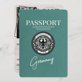 Reserva La Fecha Turquoise Alemania Passport Save the Date