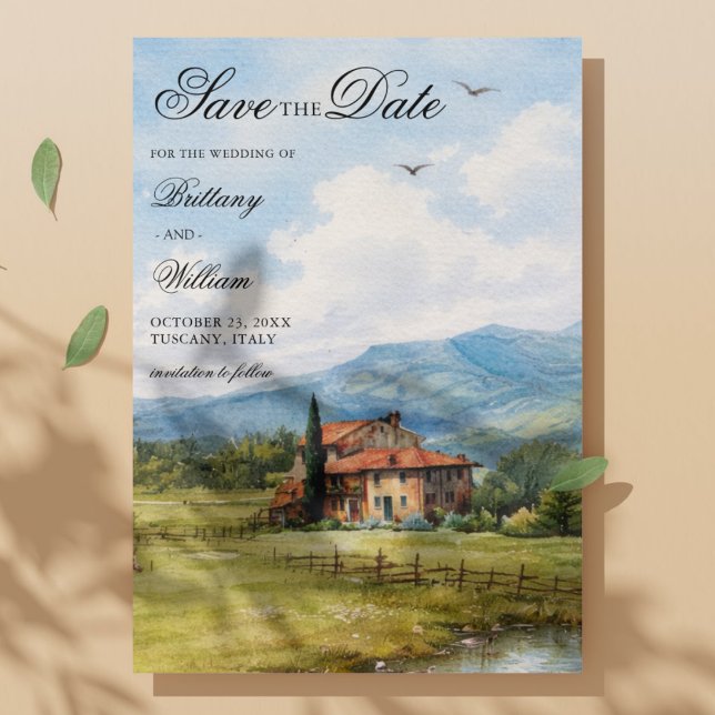 Reserva La Fecha Tuscany Countryside Vineyard Wedding  (Subido por el creador)