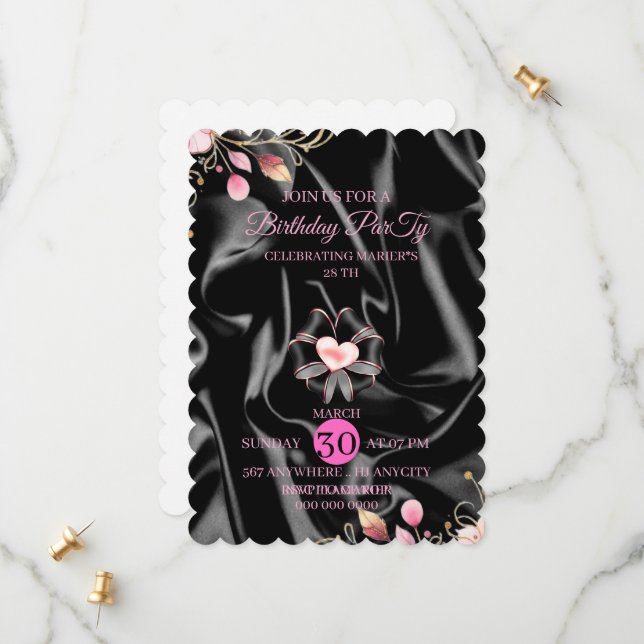 Reserva La Fecha Twenty Ate Birthday Invitation Hand Drawn Scribble (Anverso/Reverso In Situ)