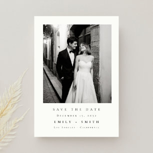 Reserva La Fecha Ultra Moderno Clásico Minimalista Foto Boda