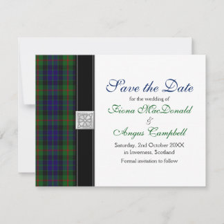 Reserva La Fecha Un arma moderna Tartan Wedding Salva la fecha