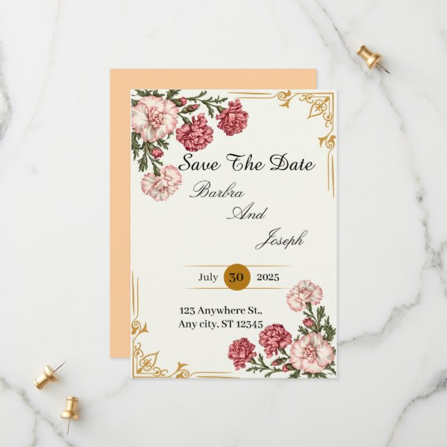 Reserva La Fecha Un clavel de amor (Anverso/Reverso In Situ)