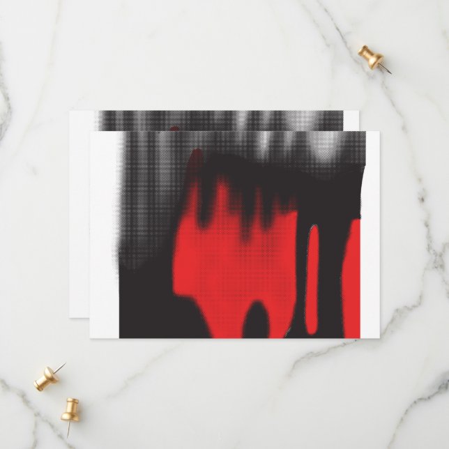 Reserva La Fecha Un diseño gráfico rojo con un ajuste geométrico au (Anverso/Reverso In Situ)