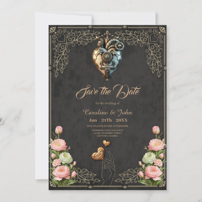 Reserva La Fecha Un impresionante corazón de vapor (Anverso)