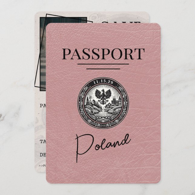Reserva La Fecha Un pasaporte polaco polaco polaco polvoriento salv (Anverso / Reverso)
