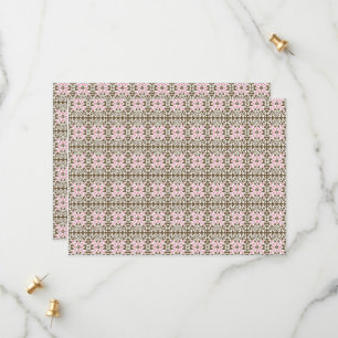 Reserva La Fecha un patrón rosa y marrón sobre un fondo blanco