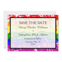 Una boda gay con la bandera de la libertad arcoiri