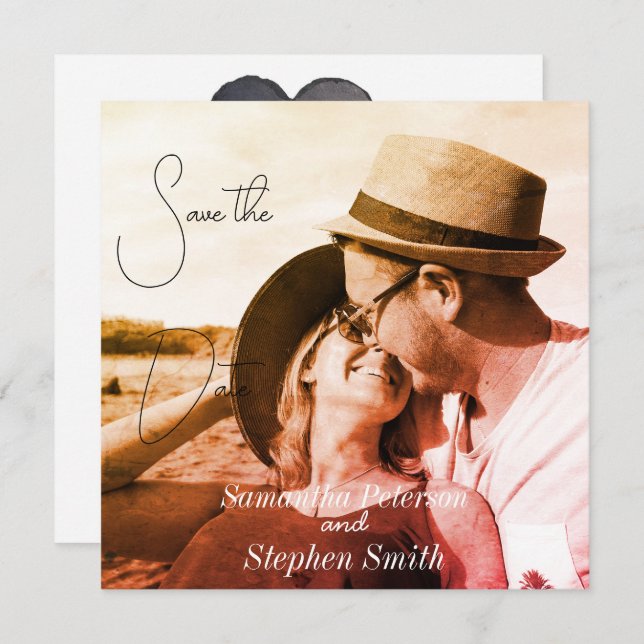 Reserva La Fecha Una hermosa imagen Guardar la fecha (Anverso / Reverso)