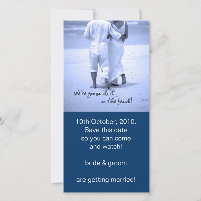 Reserva La Fecha ¡Vamos a hacerlo en la playa! (Anverso)