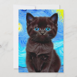 Reserva La Fecha Van Gogh Starry Night Black Cat