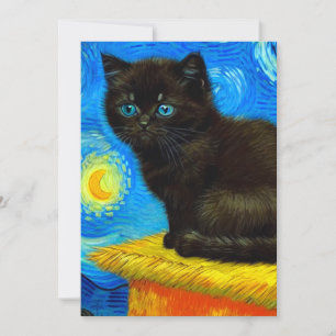 Reserva La Fecha Van Gogh Style Starry Night Cat