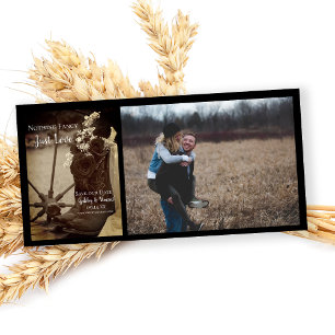 Reserva La Fecha Vaquero ruso Rosa bota a Boda de Sepia