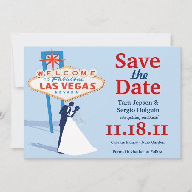 Reserva La Fecha Vegas Guardar la fecha! (Anverso)