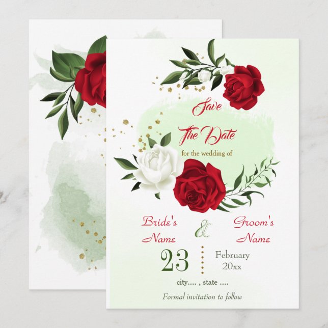 Reserva La Fecha vegetación floral blanca roja (Anverso / Reverso)