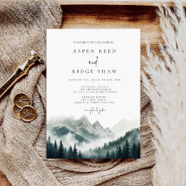 Reserva La Fecha Verdant Peaks Misty Forest Invitation