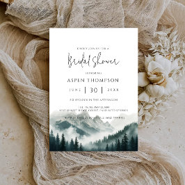 Reserva La Fecha Verdant Peaks Misty Forest Water Bridal Shower 