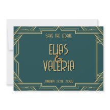 Verde azulado y Tuxedos Guardar la fecha