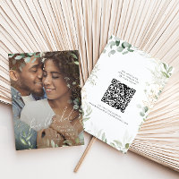 Verde caprichosa y código QR de fotografía dorada