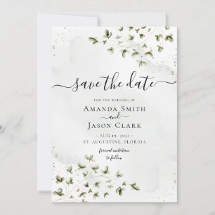 Reserva La Fecha Verde de Salvia Botánica Follaje Rústico Con Foto