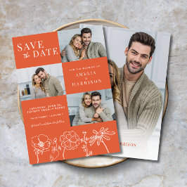 Reserva La Fecha Verona Sunset Elegant Floral Cuatro Bodas Fotográf