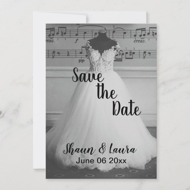 Reserva La Fecha Vestido de Novia para Guardar la Fecha (Anverso)